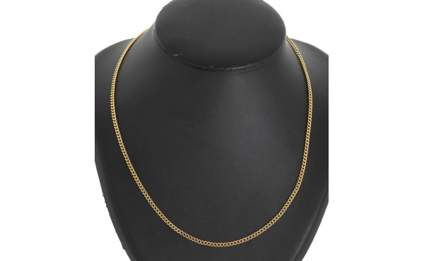 Belle chaîne en plaqué or, L 51 cm : on 