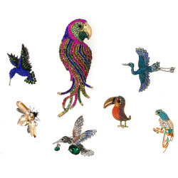 BROCHES FANTAISIE - Lot de 7 broches fan