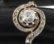 Bague tourbillon ancienne en or 18 cts, 
