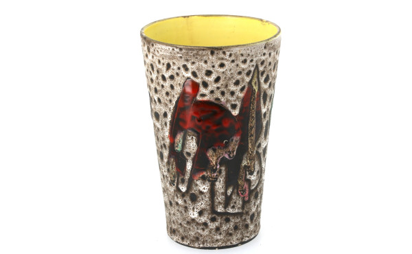 VALLAURIS - Marius BESSONE - Vase en cér