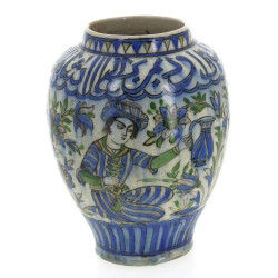 ORIENT - Vase iranien en céramique à déc