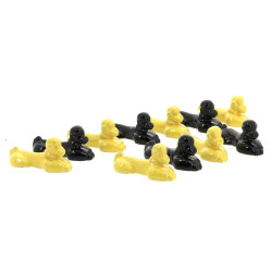 Suite de 11 porte-couteaux en faïence en