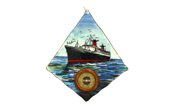 PAQUEBOT France - Baromètre en faïence p