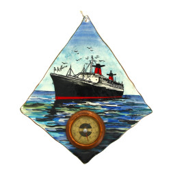 PAQUEBOT France - Baromètre en faïence p