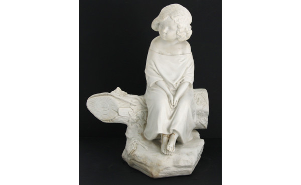 "Fillette au tronc d'arbre", sujet en bi