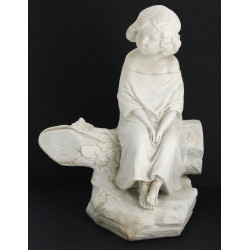 "Fillette au tronc d'arbre", sujet en bi