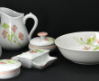 Eléments de porcelaine peinte de fleurs 