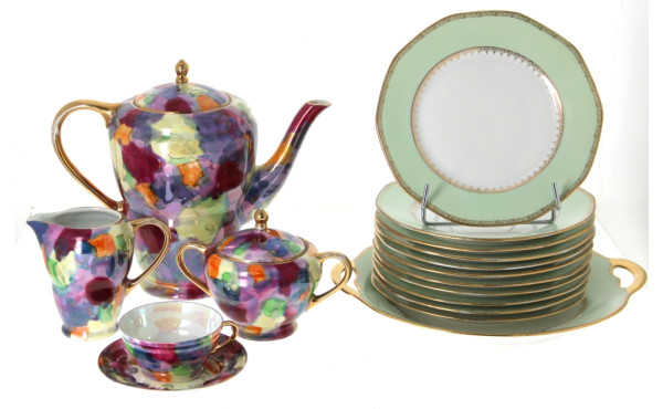 LIMOGES - Service à gâteaux en porcelain