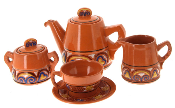 HB QUIMPER - Service à thé en faïence à 