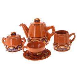 HB QUIMPER - Service à thé en faïence à 