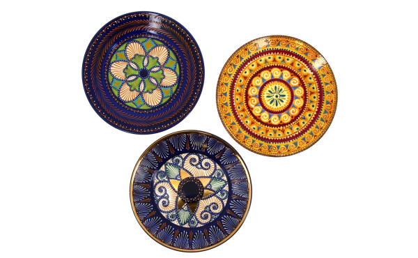 HB QUIMPER - Deux assiettes perlées déco