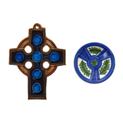 TABURET Quimper - Croix d'applique en fa