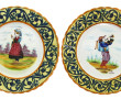HB QUIMPER - Paire d'assiettes en faïenc