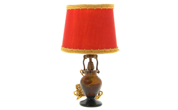 Pied de lampe en verre détourré à l'acid