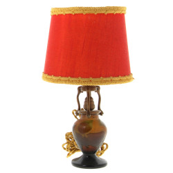 Pied de lampe en verre détourré à l'acid