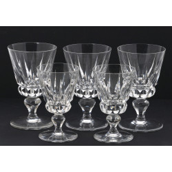 SAINT-LOUIS - 6 verres à vin en cristal 