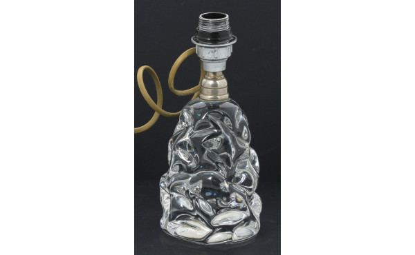 Pied de lampe en cristal transparent, vi