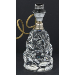 Pied de lampe en cristal transparent, vi