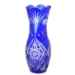 Crisal de BOHEME - Vase en cristal bleu 
