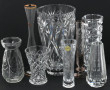 Lot de 8 vases en cristal et en verre do