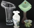 Lot de 4 vases en verre dont Verrerie d'