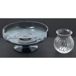 Coupe sur piédouche en cristal bleu, Dar