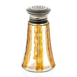 Saupoudreuse en verre taillé transparent