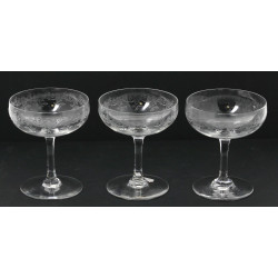 10 coupes à champagne anciennes en crist