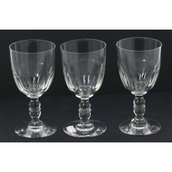 10 verres à pied anciens en verre, corps