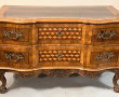 Commode en marqueterie de noyer, prunier