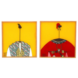 Babacar Ngom (XX)- Paire de fixés sous v