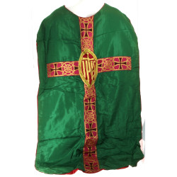 Chasuble lie de vin et vert 1ere moitié 
