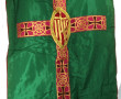 Chasuble lie de vin et vert 1ere moitié 