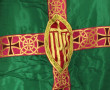 Chasuble lie de vin et vert 1ere moitié 