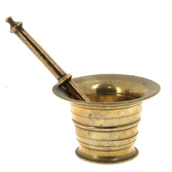 Mortier et pilon en bronze H. 10 cm