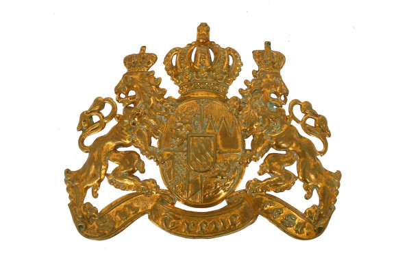 Plaque de casque à pointe bavarois fin X