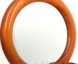 Miroir rond encadrement bois clair, anné