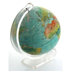 Globe terrestre vintage à base en plexig