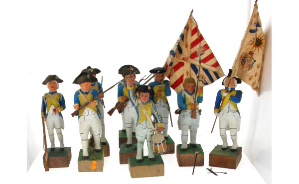 Collection de 9 soldats du régiment Roya