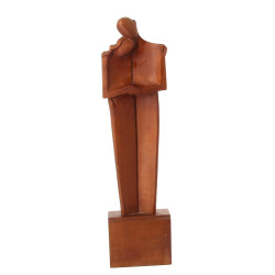 Ecole fin Xxème - "Couple enlacé", sculp