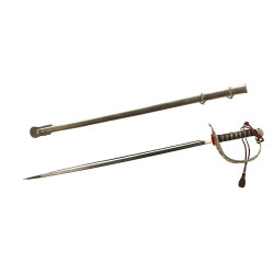 Coupe papier en forme de sabre, en fourr