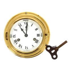 Pendule de marine avec sa clé, à réviser