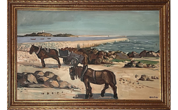 KERVELLA (Xxe) "Goémoniers sur la plage"