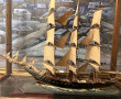 Maquette d'un trois mâts, toutes voiles 