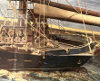 Maquette d'un trois mâts, toutes voiles 