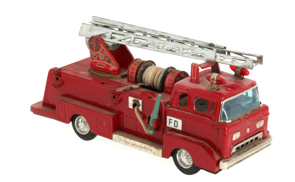 Camion de pompier en tôle, fabrication j