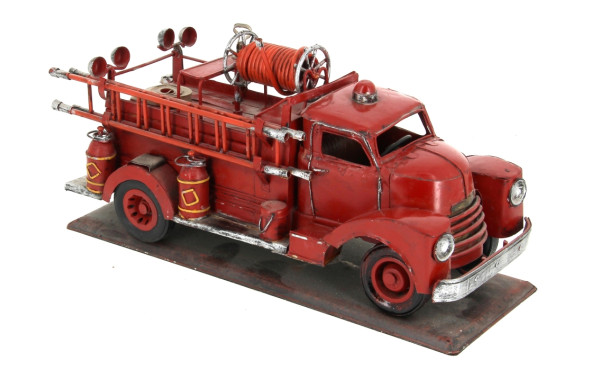Camion de pompier en tôle type ancien fi