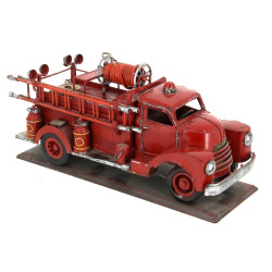 Camion de pompier en tôle type ancien fi