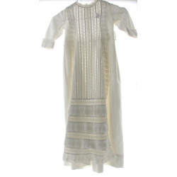 Robe de baptême brodée, fin XIXème, débu