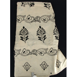 Nappe ronde 2,5 m décor imprimé au tamp